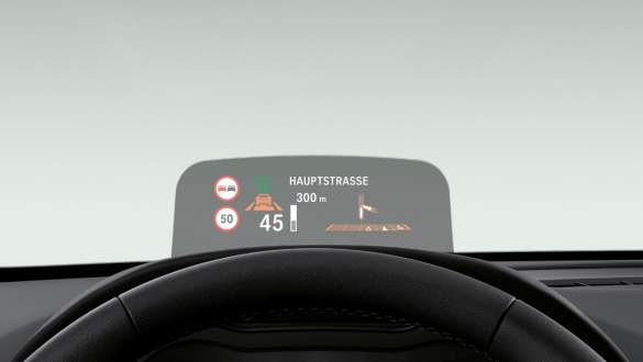 BMW Head-Up Display al BMW Seria 2 Active Tourer Imagine în prim-plan cu BMW Head-Up Display al BMW Seria 2 Active Tourer, F45, 2018