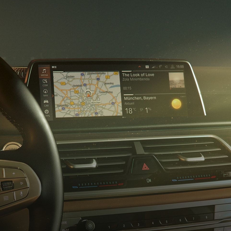Sistemul de operare BMW 7 Sistemul de operare BMW 7 pe Control Display al BMW Seria 7 Sedan