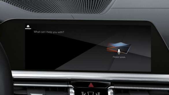 Intelligent Personal Assistant pentru modelele BMW M Seria 3 Sedan G80 G20 Imagine din interiorul BMW M Seria 3 Sedan G80 20, cu Intelligent Personal Assistant pe Control Display