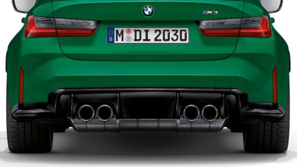 Finisajele cromate ale ţevilor de eşapament ale BMW M3 Sedan G80 2020 BMW M3 Sedan 2020