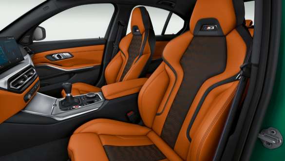 Scaunele M Sport ale BMW M3 Sedan G80 2020 Interior cu scaune M Sport al BMW M3 Sedan G80 2020
