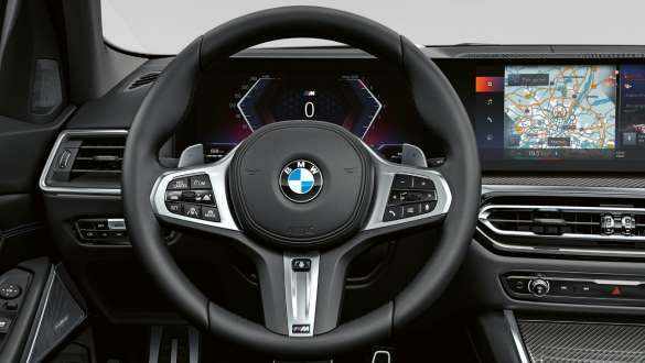 Volan M îmbrăcat în piele BMW M340i xDrive şi M340d xDrive Touring, volan M îmbrăcat în piele