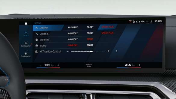 Setările M ale BMW M4 Cabriolet G83 2021 Setările M pe Control Display ale BMW M4 Cabriolet G83 2021
