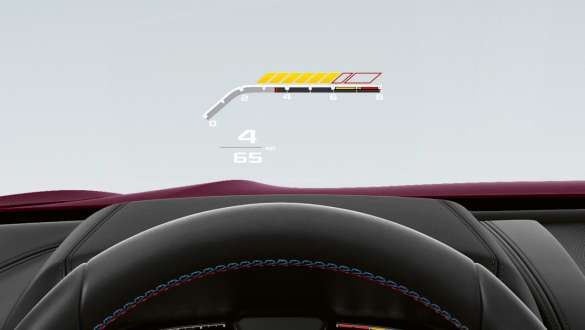 Head-up Display specific M al modelelor BMW Seria 8 Gran Coupé M Imagine cu Head-Up Display specific M al modelelor BMW Seria 8 Gran Coupé M, F93, 2020