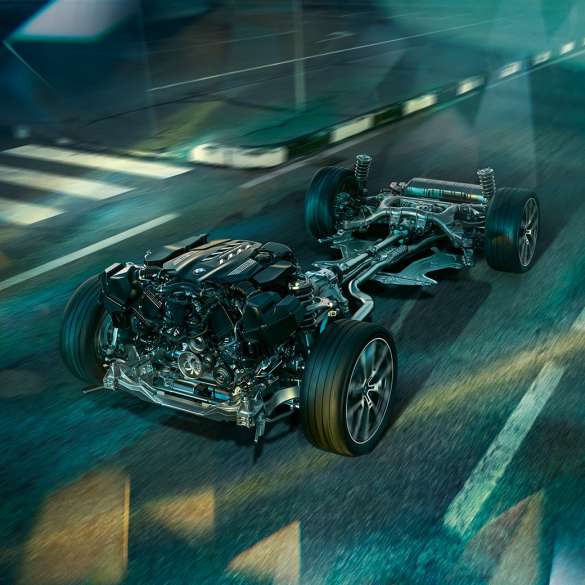Suspensia M adaptivă „Professional” a BMW M850i xDrive Gran Coupé Suspensia M adaptivă „Professional” a BMW M850i xDrive Gran Coupé, G16, 2019