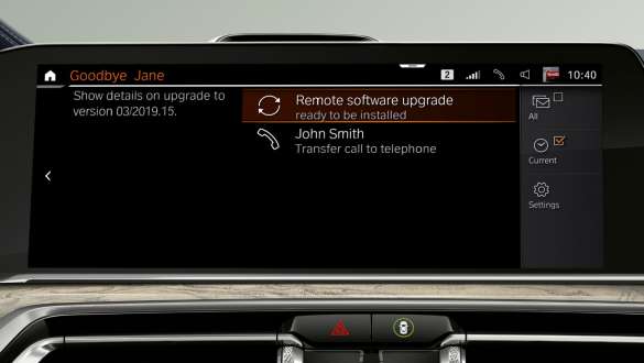 BMW X7 M G07 2019 cu Remote Software Upgrade Imagine cu Control Display dintr-un BMW X7 M G07 2019 cu Remote Software Upgrade