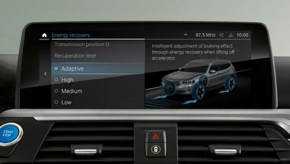Imagine cu sistemul de recuperare al BMW iX3, G08 Imagine cu sistemul de recuperare al energiei generate la frânare din BMW iX3, G08, 2020