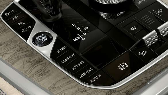 Modurile de experienţă ale modelului BMW X7 G07 Imagine în prim plan cu modurile de experienţă ale modelului BMW X7 G07