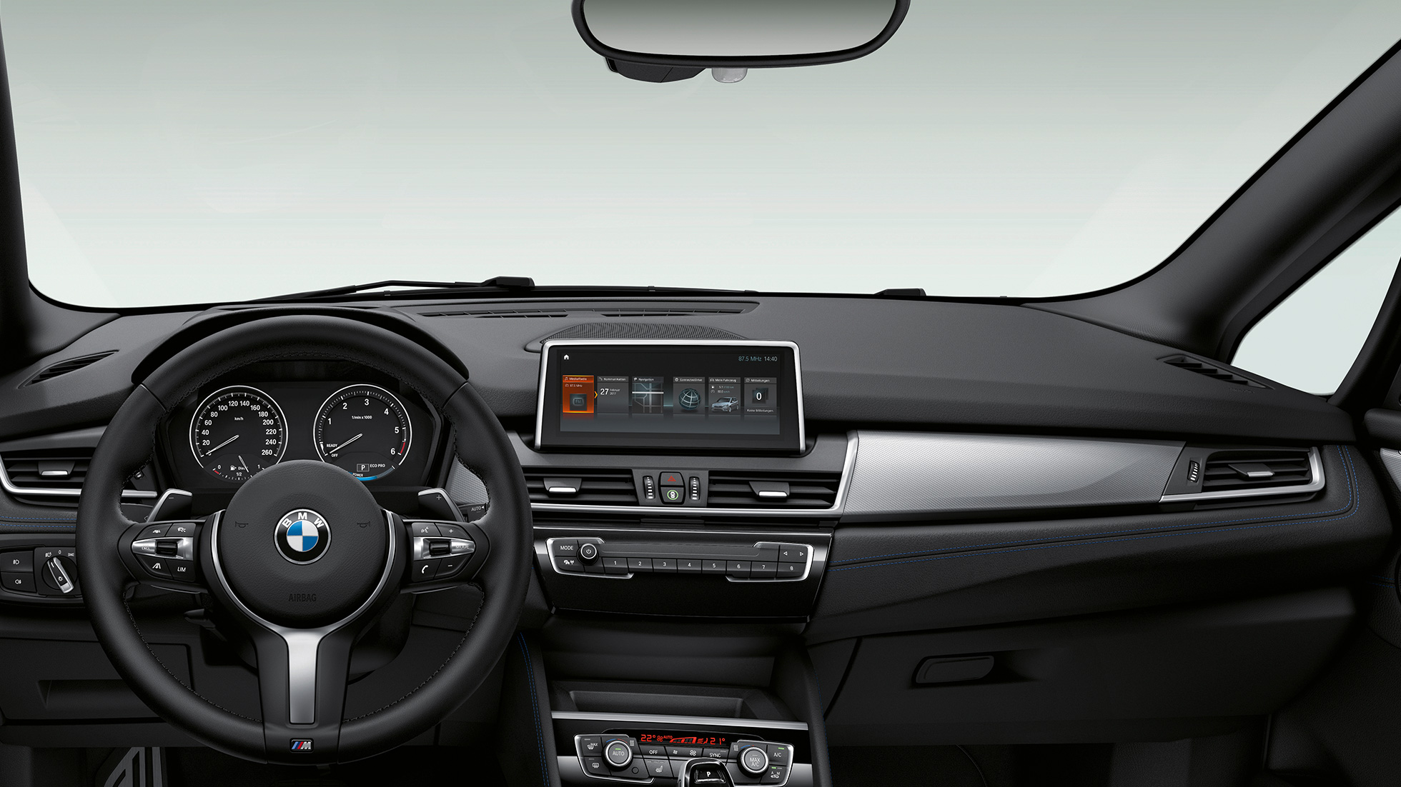 Imagine cu habitaclul BMW 220d xDrive Gran Tourer, F46, cu pachet M Sport
