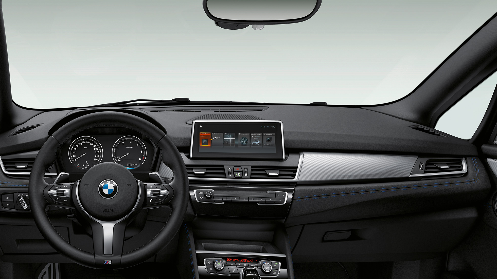 Imagine cu habitaclul BMW 218i Gran Tourer, F46, 2018, model Advantage