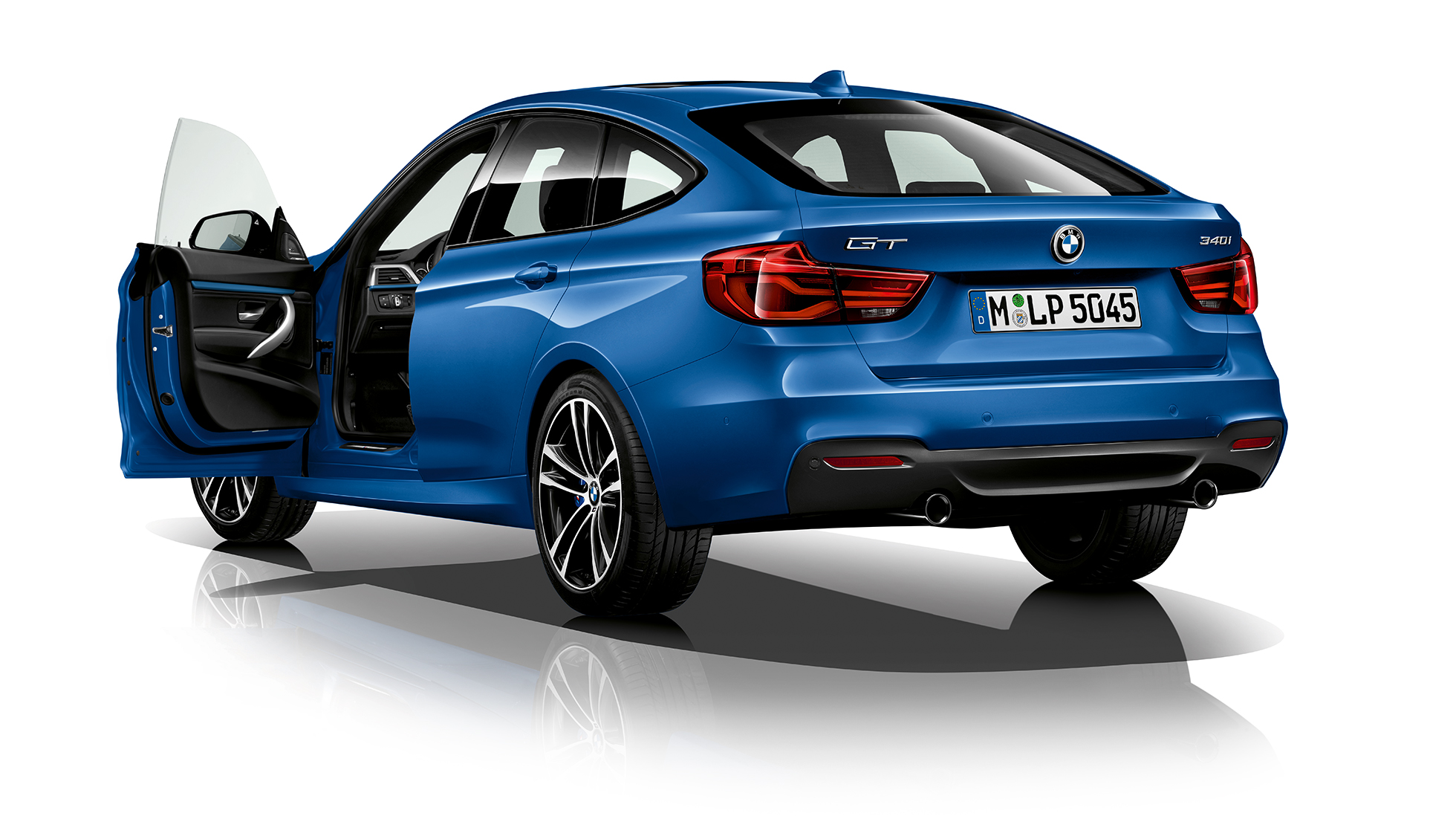 Imagine cu trei sferturi din partea spate a BMW Seria 3 Gran Turismo, Model M Sport Imagine cu trei sferturi din partea spate a BMW Seria 3 Gran Turismo, Model M Sport