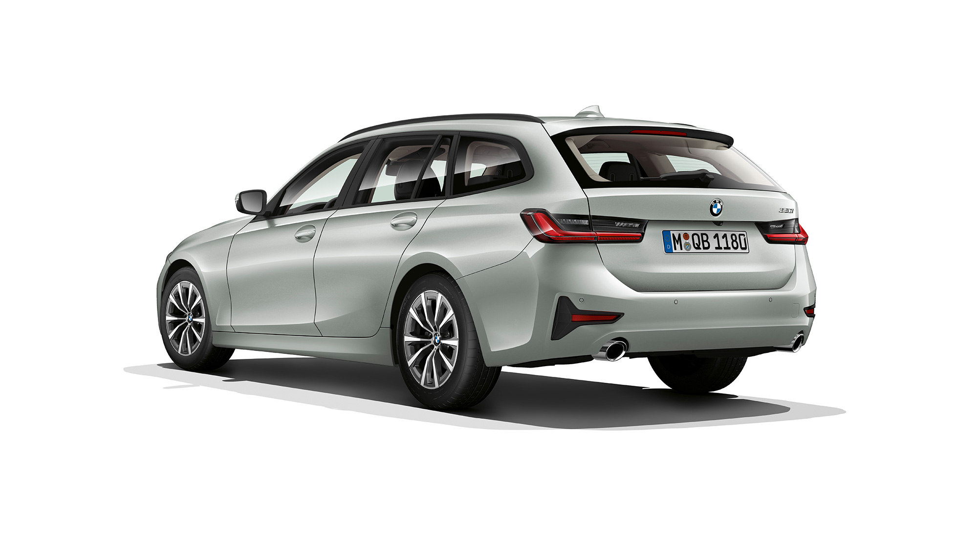 Imagine cu trei sferturi din partea spate a Modelului Advantage Imagine cu trei sferturi din partea spate a BMW Seria 3 Touring, Model Advantage