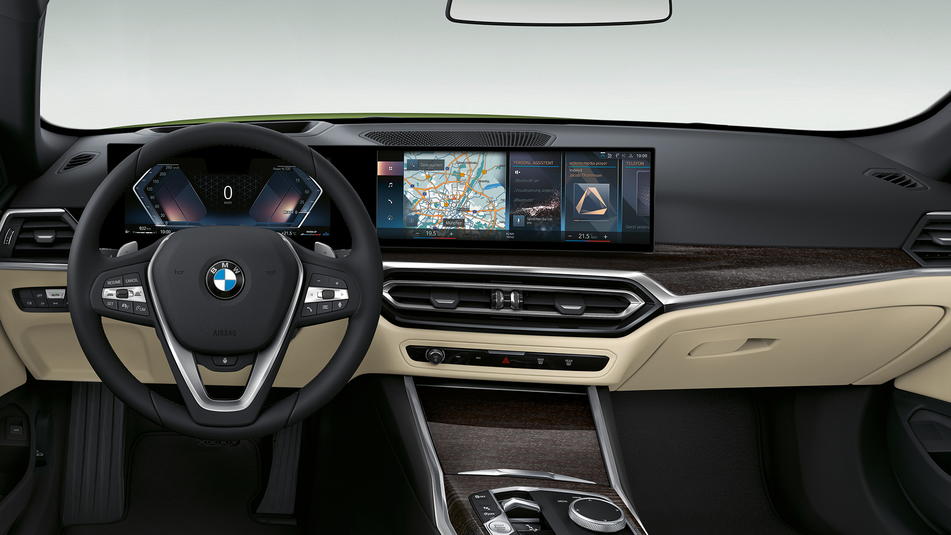 Imagine din interior cu habitaclul modelului de bază BMW Seria 4 Cabriolet G23 2020 Imagine din interior cu habitaclul modelului de bază BMW Seria 4 Cabriolet G23 2020