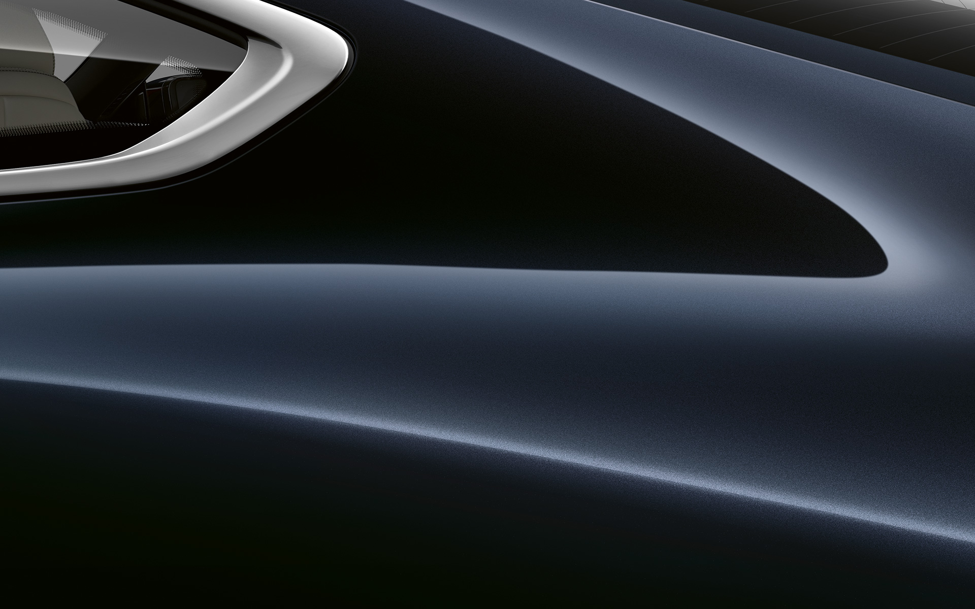 Imagine în prim-plan cu montantul C al BMW Seria 8 Coupé Imagine în prim-plan cu montantul C al BMW Seria 8 Coupé în Negru Carbon metalizat.