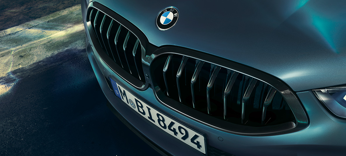 Imagine cu grila radiatorului BMW M850i Coupé „First Edition” Imagine în prim-plan cu grila radiatorului BMW M850i Coupé „First Edition”