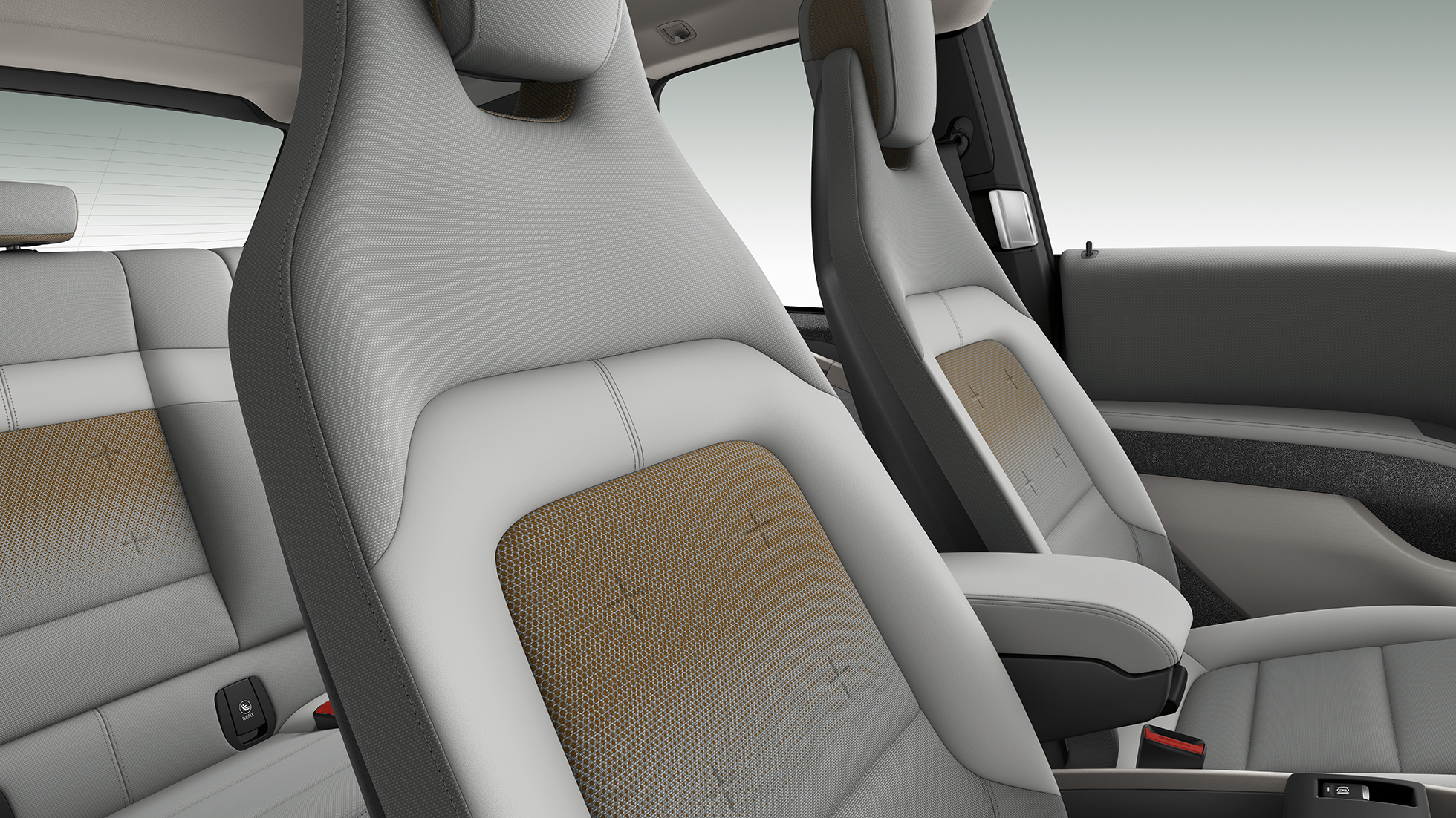 Imagine cu scaunele BMW i3, 2018 Imagine din interior cu scaunele BMW i3, I01, 2018