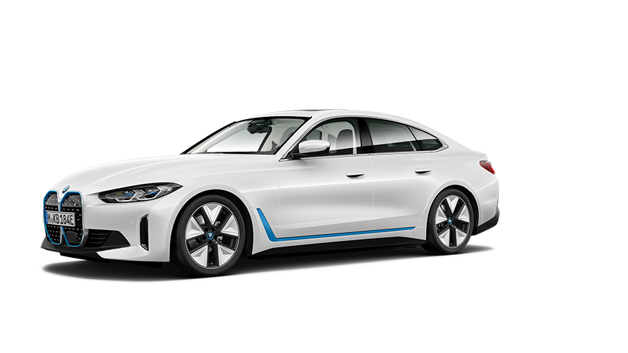 Imagine cu trei sferturi din partea laterală a unui BMW Seria i BMW i4 G26 Imagine cu trei sferturi din partea laterală a unui BMW Seria i BMW i4 G26