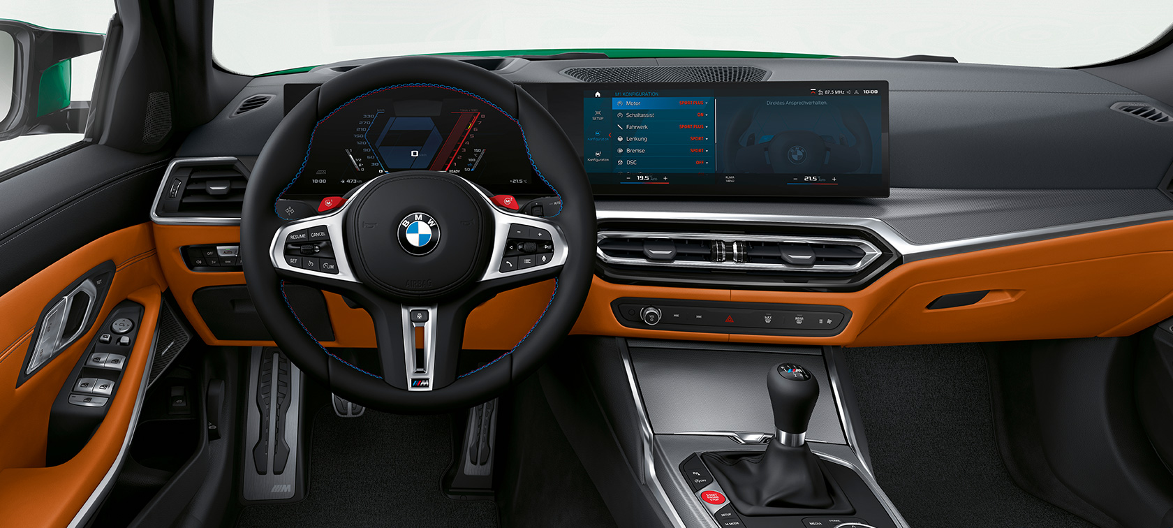 Habitaclul modelului BMW M3 Sedan 2020 Habitaclu interior al BMW M3 Sedan 2020