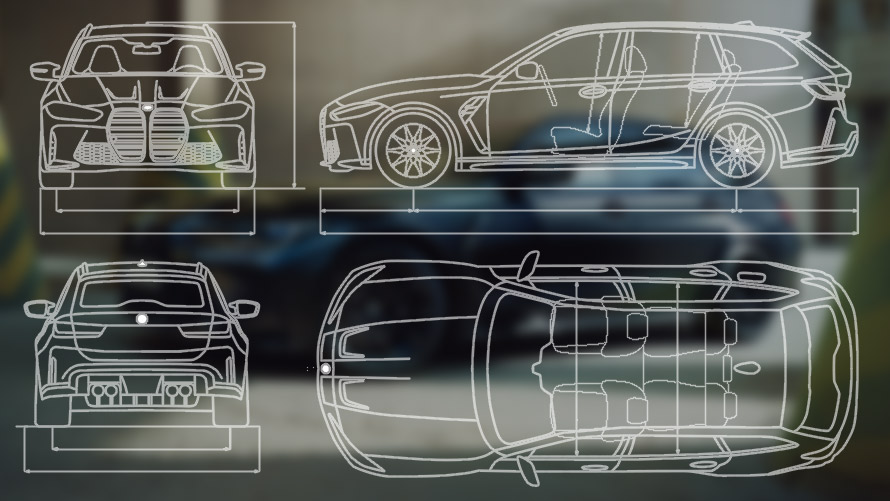 Desene dimensionale BMW M3 Competition Touring BMW M3 Competition Touring Desene dimensionale
