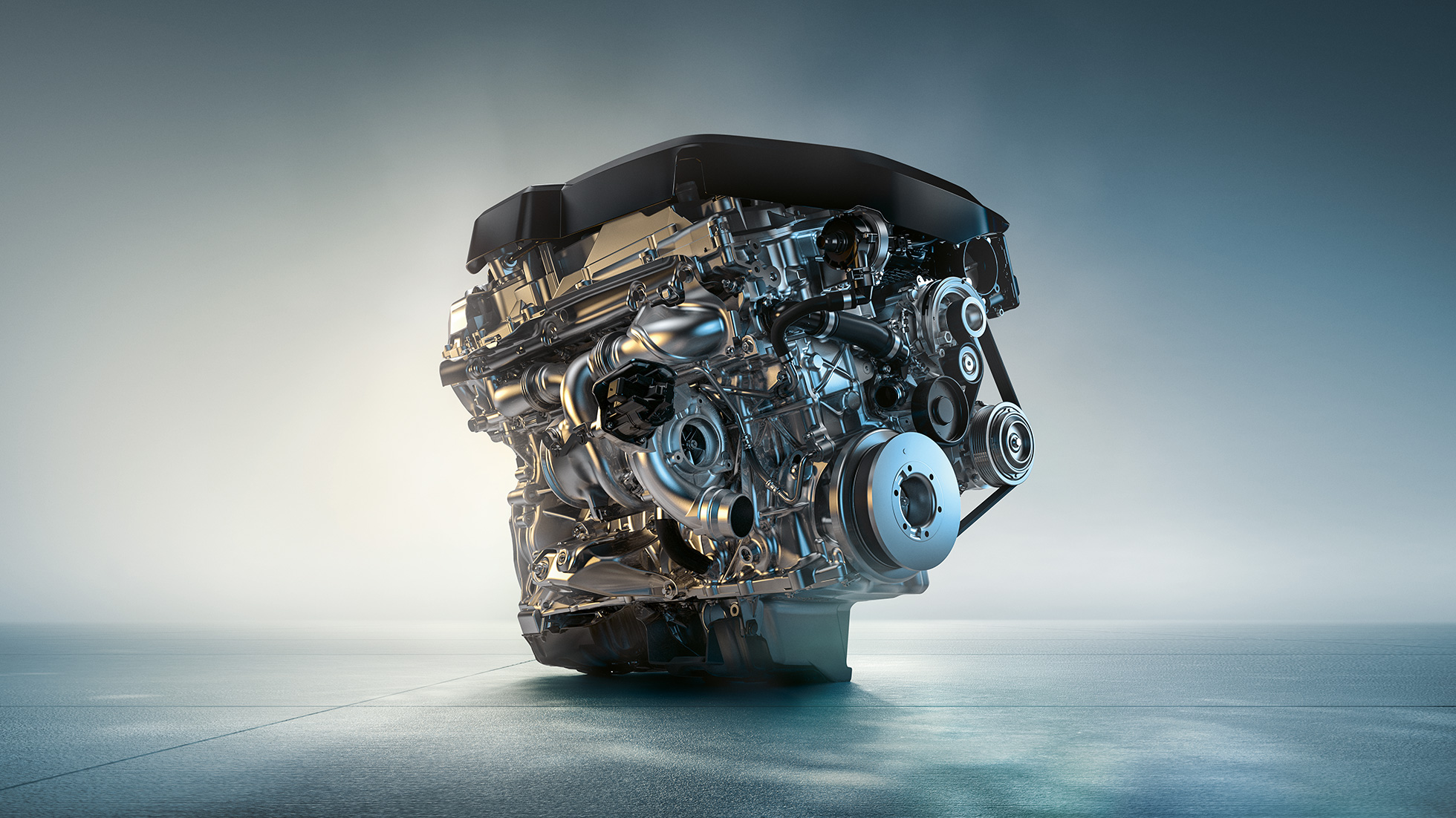 Motor pe benzină cu 6 cilindri Imagine cu motorul pe benzină cu 6 cilindri în linie al BMW M340i xDrive Touring
