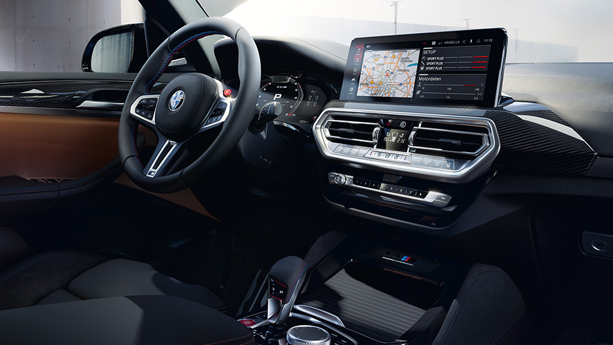 Habitaclul unui BMW X3 M Competition F97 LCI Facelift 2021 Imagine din interior cu habitaclul unui BMW X3 M Competition F97 LCI Facelift 2021