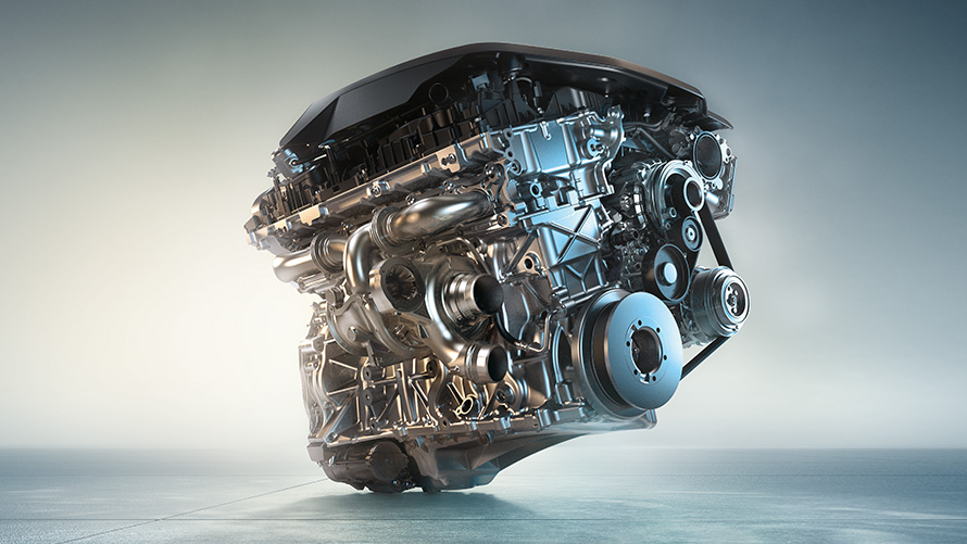 Imagine cu BMW X4 M40i, cu motor M TwinPower Turbo pe benzină cu 6 cilindri în linie. Imagine cu BMW X4 M40i, cu motor M TwinPower Turbo pe benzină cu 6 cilindri în linie.