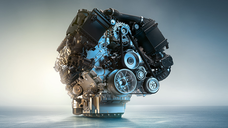 Motorul M TwinPower Turbo pe benzină al BMW X5 M50i Motorul M TwinPower Turbo pe benzină cu 8 cilindri al BMW X5 M50i, G05