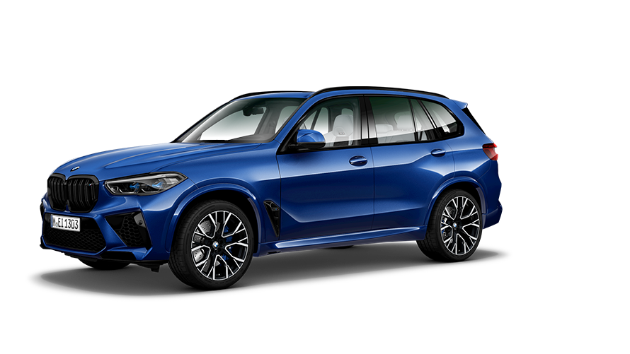 Imagine cu trei sferturi din partea laterală a BMW X5 M F95 Imagine cu trei sferturi din partea laterală a BMW X5 M F95