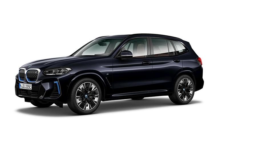Imagine cu trei sferturi din partea laterală a BMW Seria X BMW iX3 G08 Imagine cu trei sferturi din partea laterală a BMW Seria X BMW iX3 G08