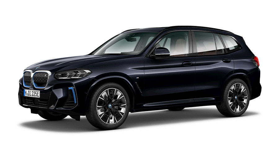 Imagine cu trei sferturi din partea laterală a BMW Seria X BMW iX3 G08 Imagine cu trei sferturi din partea laterală a BMW Seria X BMW iX3 G08