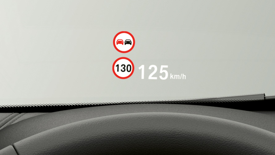 BMW X1 cu Head-Up Display. Interiorul BMW X1, cu perspectivă asupra BMW Head-up Display.