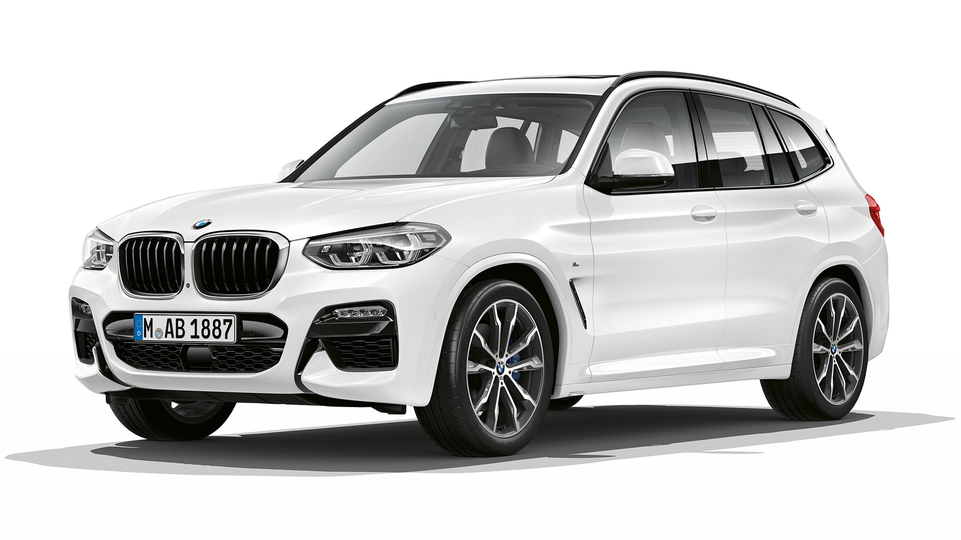 Imagine cu trei sferturi din partea frontală a BMW X3 M40i, Model M Sport Imagine cu trei sferturi din partea frontală a BMW X3 M40i, Model M Sport
