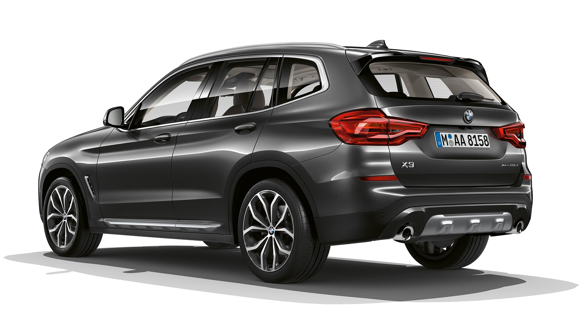 Imagine cu trei sferturi din partea spate a BMW X3 M40i, Model xLine Imagine cu trei sferturi din partea spate a BMW X3 M40i, Model xLine