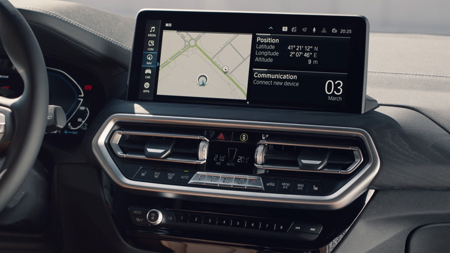 Afişajul central de informaţii al BMW X3 G01 2021 Afişajul central de informaţii al BMW X3 G01 2021