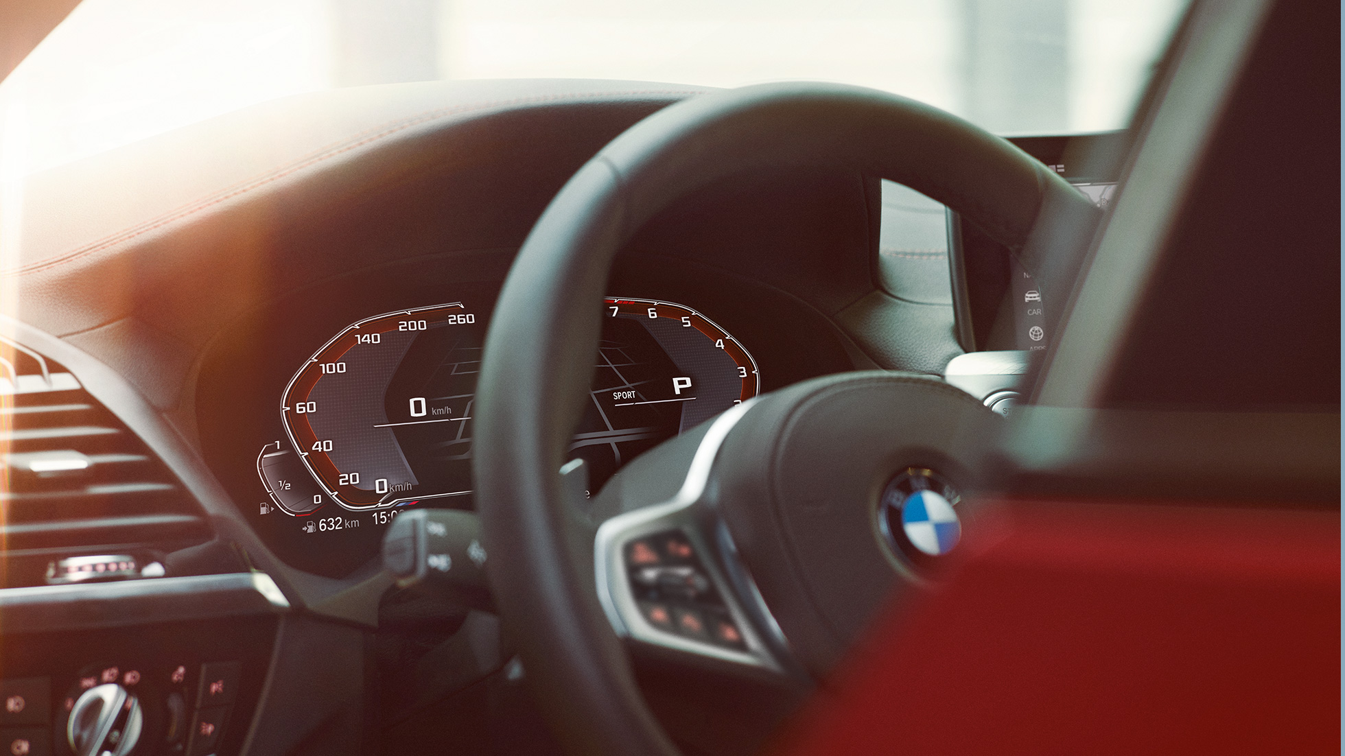 Habitaclul BMW X4 Imagine în prim-plan cu habitaclul BMW X4, G02, 2018