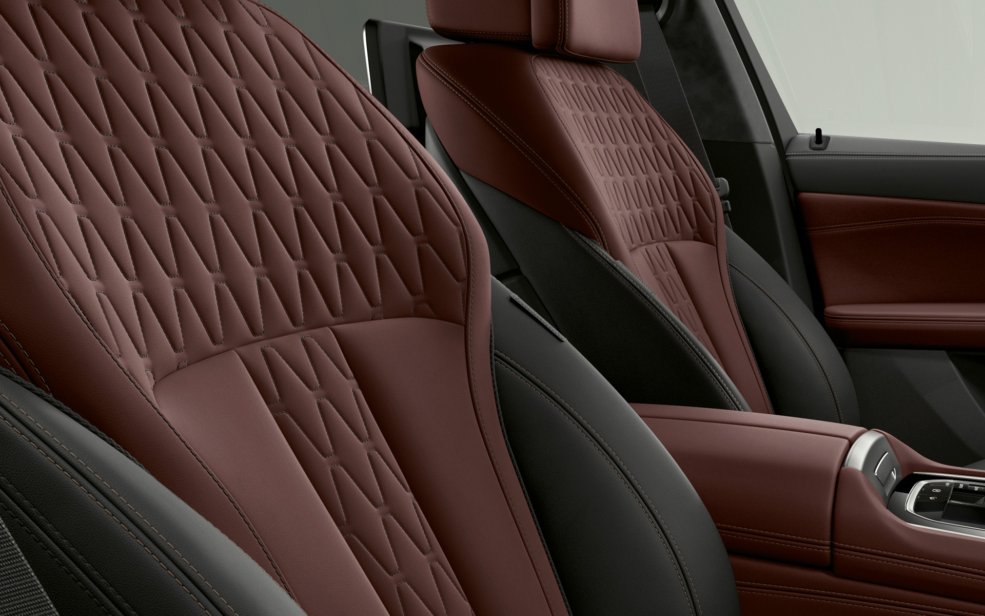 Tapiţeria BMW Individual a modelului BMW X6 G06 2019 Imagine în prim plan cu tapiţeria BMW Individual a modelului BMW X6 G06 2019 Individual