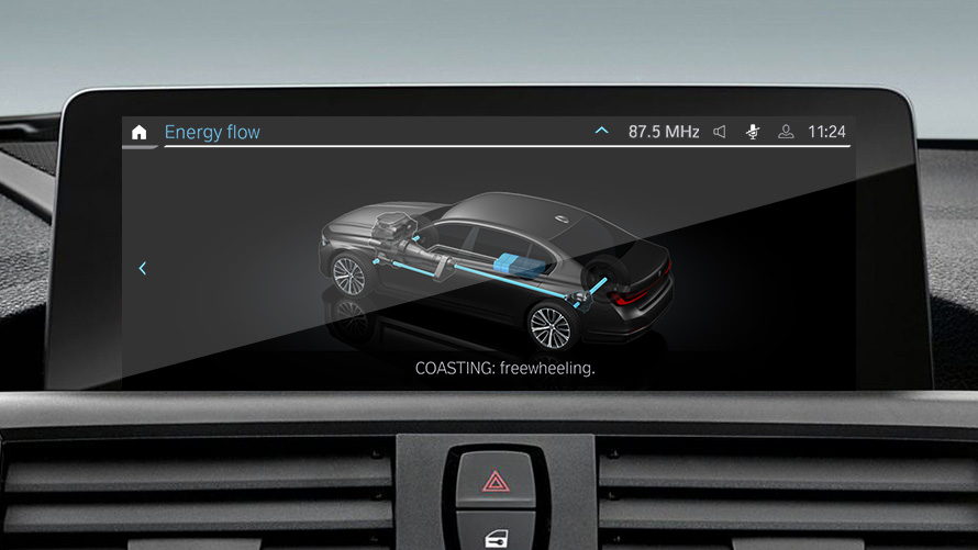 Rulare la liber cu motorul oprit BMW EfficientDynamics, rulare la liber cu motorul oprit