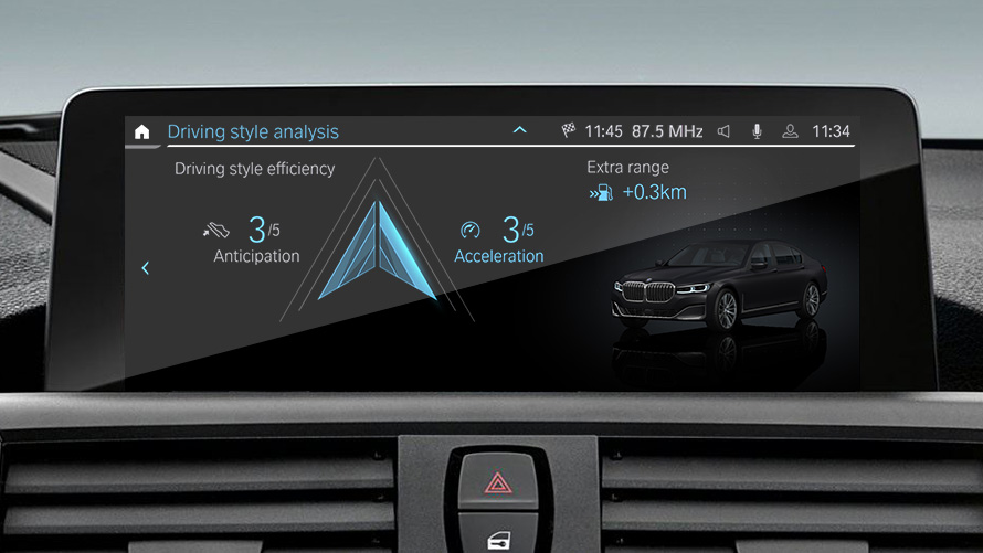 Analizarea stilului de condus BMW EfficientDynamics, analizarea stilului de condus