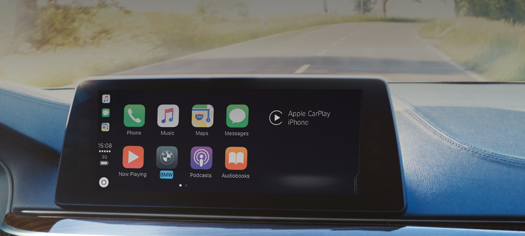 Apple CarPlay® Sistem de integrare pentru smartphone Apple CarPlay® meniul sistemului de integrare pentru smartphone în control display al BMW ConnectedDrive