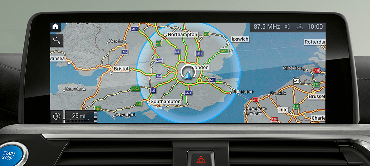 BMW Maps Connected Charging BMW Maps Connected Charging vizualizarea autonomiei electrice pe Control Display