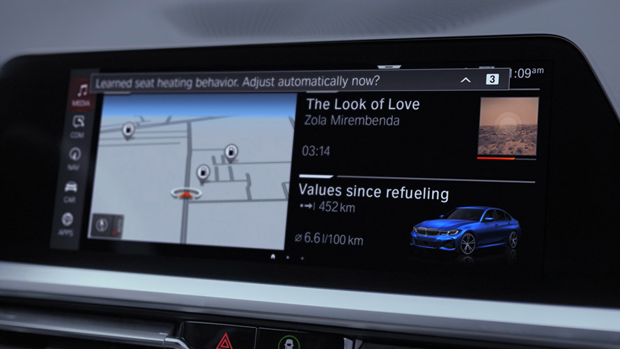 „Automate My Habits” (trad. Automatizarea acţiunilor mele) „Automate My Habits” (trad. Automatizarea acţiunilor mele) pe ecranul automobilului tău BMW