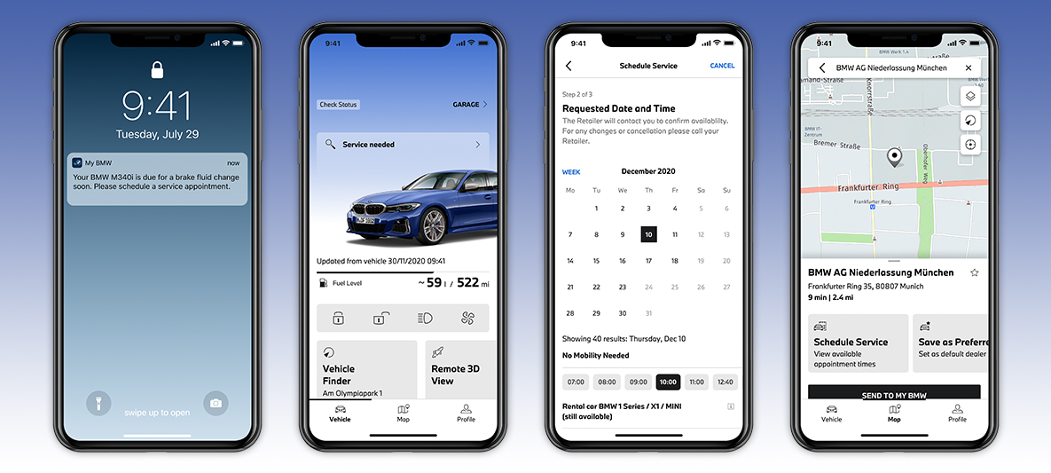 Aplicaţia My BMW gestionarea experienţei mele în service ecran pe smartphone Aplicaţia My BMW gestionarea experienţei mele în service ecran pe smartphone